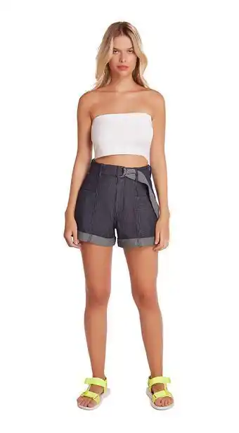 C&A Short zinco linha a com argolas marinho oferta
