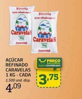 Cooper Açúcar refinado caravelas cada oferta