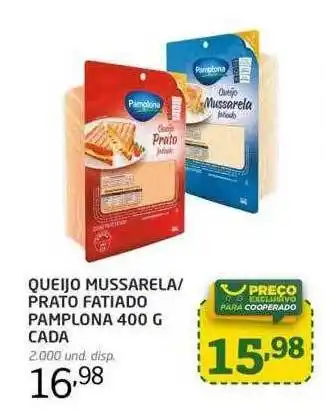 Cooper Queijo mussarela prato fatiado pamplona cada oferta