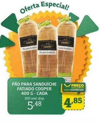 Cooper Pão para sanduíche fatiado cooper cada oferta