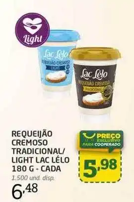 Cooper Requeijão cremoso tradicional light lac lélo cada oferta