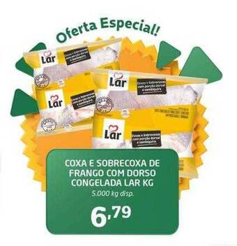 Cooper Coxa e sobrecoxa de frango com dorso congelada lar kg oferta