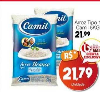 Supermercado Bem Barato Arroz tipo 1 camil oferta