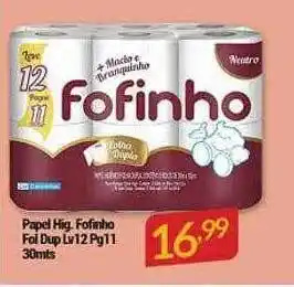 Papel hig. fofinho fol dupl lv12 pg11 30mts