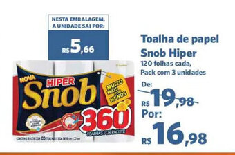 Sam's Club Toalha de Papel Snob Hiper 3 unidades oferta