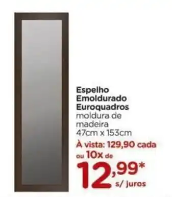Carrefour Espelho Emoldurado Euroquadros 47cm x 153cm oferta