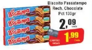 Higa's Supermercado Biscoito Passatempo Rech. Chocolate pct 130g oferta