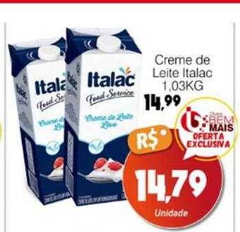 Supermercado Bem Barato Creme de leite italac oferta