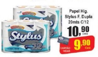 Higa's Supermercado Papel Hig. Stylus F.Dupla 20mts c/12 oferta