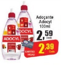 Higa's Supermercado Adoçante Adocyl 100ml oferta
