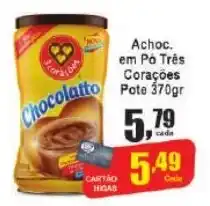 Achoc. em pó Trés Corções pote 370g