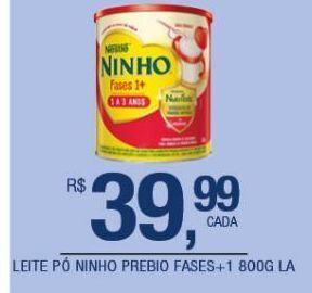 DB Supermercados Leite pó ninho prebio fases +1 800g oferta