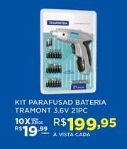 Kit parafusadeira bateria tramontina