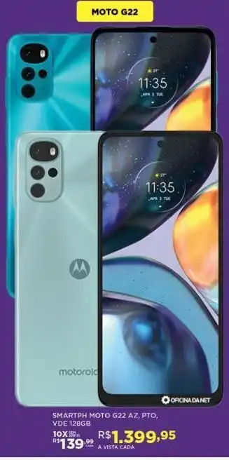 DB Supermercados Smartphone motorola g22 128gb oferta