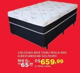 DB Supermercados Colchão box conj mola ens solteiro oferta