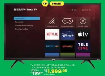 DB Supermercados Smart tv semp roku full hd oferta