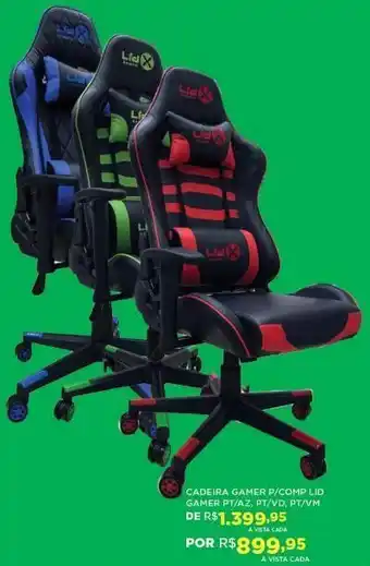 DB Supermercados Cadeira gamer p/ comp lid gamer oferta
