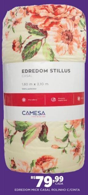 DB Supermercados Edredom micr casal rolinho c/ cinta oferta