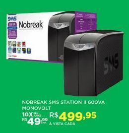 Nobreak sms station ii 600va monovolt