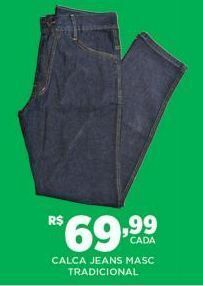 DB Supermercados Calça jeans masc tradicional oferta