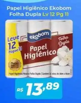 Atakarejo Papel higiênico ekobom folha dupla oferta