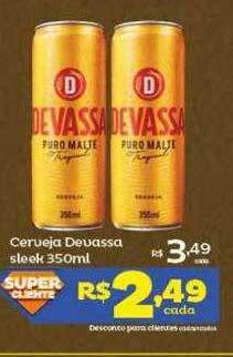 Super Lagoa Cerveja devassa sleek 350ml oferta