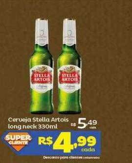 Super Lagoa Cerveja stella artois long neck 330ml oferta