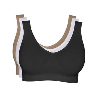 Kit com 03 tops hanes alças largas sem costura 5762