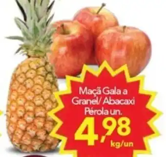 Lopes Supermercados Maca Gala a Granel / Abacaxi Perola un. 1kg oferta