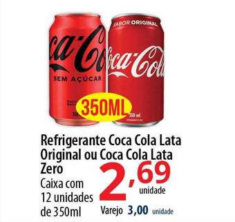 Akki Atacadista Refrigerante coca cola lata original ou coca cola lata zero oferta