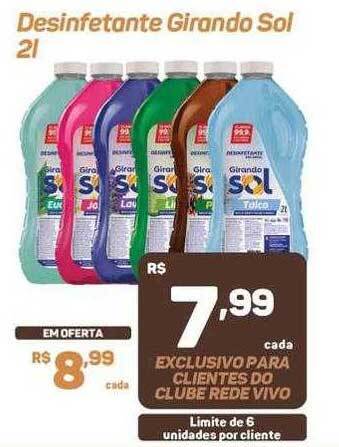 Desinfetante girando sol