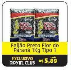 Feijão preto flor do paraná tipo 1