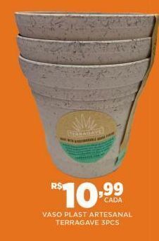 Vaso plast artesanal terragave 3pcs