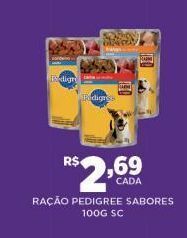 DB Supermercados Ração para cães pedigree 100g oferta