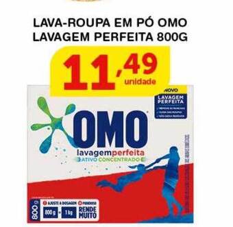 Roldão Lava-roupas em pó omo lavagem perfeita oferta