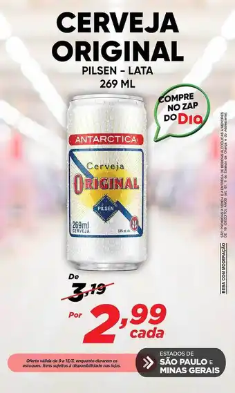 Dia Cerveja original pilsen lata oferta