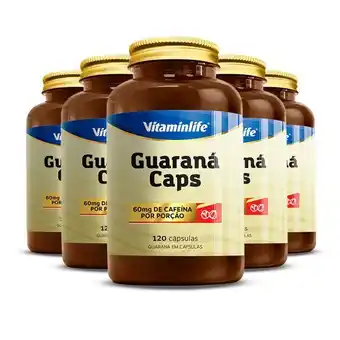 Pão de Açúcar Kit 5 guaraná caps vitaminlife 120 cápsulas oferta
