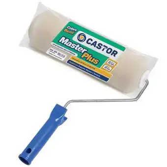 Pão de Açúcar Rolo de lã mista master plus 23cm com cabo azul e branco oferta