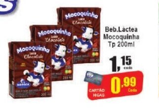 Higa's Supermercado Beb. Láctea Mocoquinha tp 200ml oferta