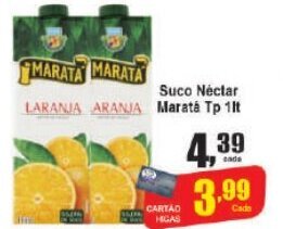 Higa's Supermercado Suco Nectar Maratá tp 1L oferta