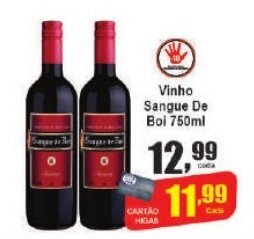 Higa's Supermercado Vinho Sangue de Boi 750ml oferta