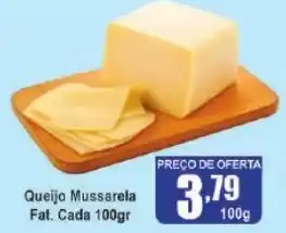 Higa's Supermercado Queijo Mussarela Fat. cada 100g oferta
