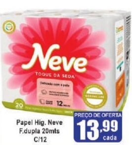 Higa's Supermercado Papel Hig. Neve F.Dupla 20mts c/12 oferta