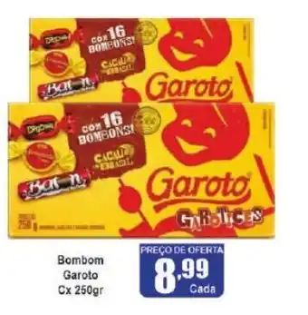 Higa's Supermercado Bombom Garoto cx 250g oferta