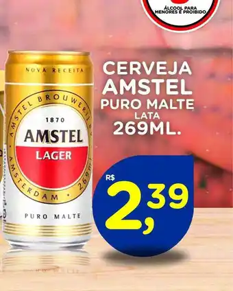 Andorinha Hipermercado Cerveja amstel puro malte lata oferta