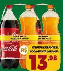 Kit refrigerante coca-fanta laranja