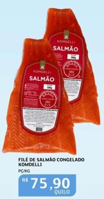 Filé de Salmão congelado Komdelli 1kg