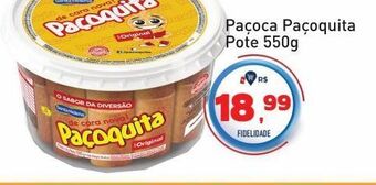 Tonin Superatacado Paçoca paçoquita pote 550g oferta