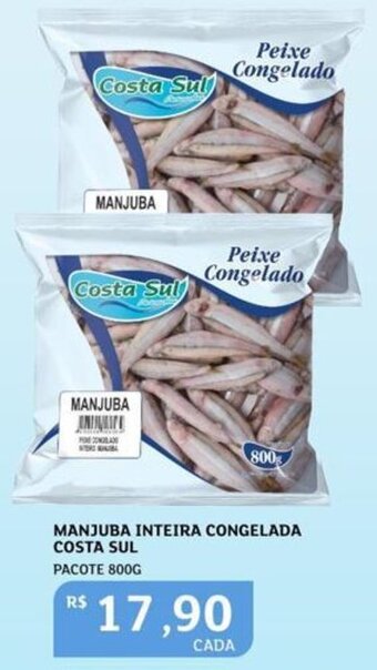 Assaí Atacadista Manjuba Inteira Congelada Costa Sul 800g oferta