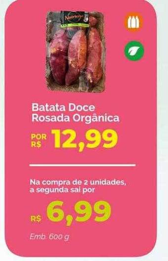 Oba Hortifruti Batata doce rosada orgânica oferta